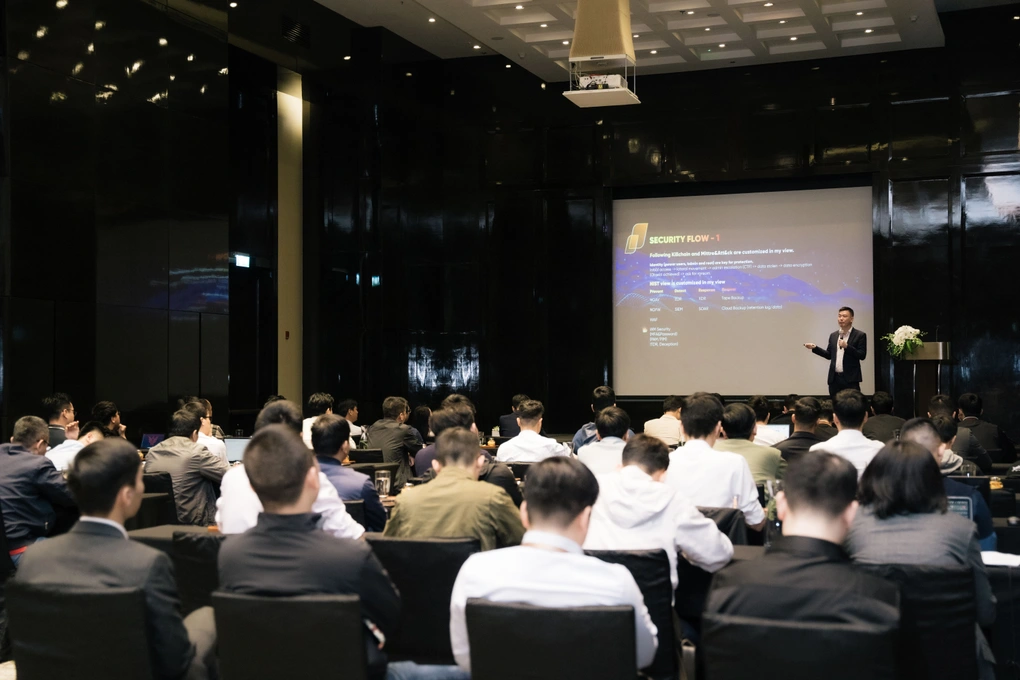 Sự kiện "An ninh mạng vượt trội từ FTI và Palo Alto Networks" diễn ra ngày 9/4 tại Hà Nội.