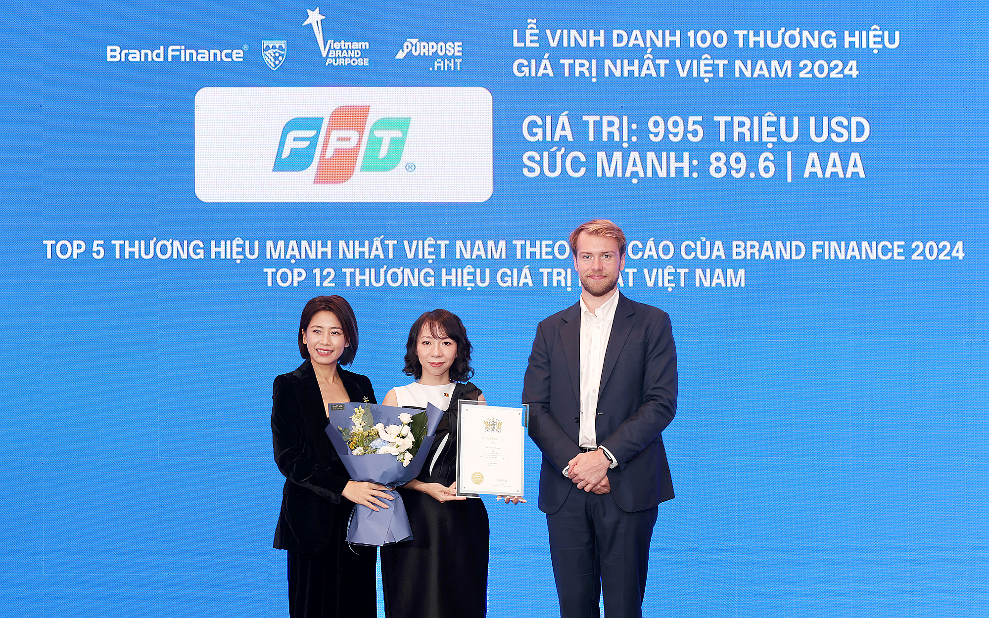 FPT được vinh danh Top 5 thương hiệu mạnh nhất Việt Nam, Giá trị thương hiệu FPT xấp xỉ mốc 1 tỷ USD